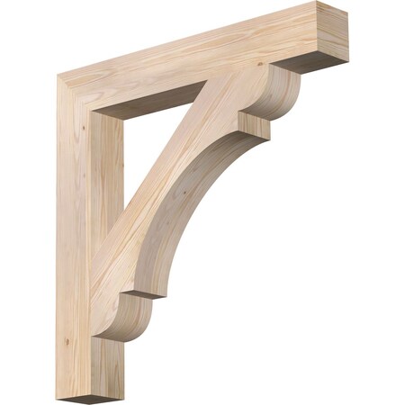 Ekena Millwork Olympic Block Smooth Bracket, Douglas Fir, 5 1/2"W x 38"D x 38"H BKT06X38X38OLY05SDF